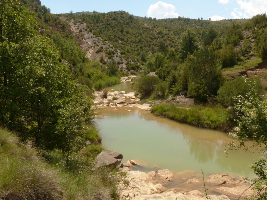 Sucesión de pozas en la reserva natural fluvial Río Isuala