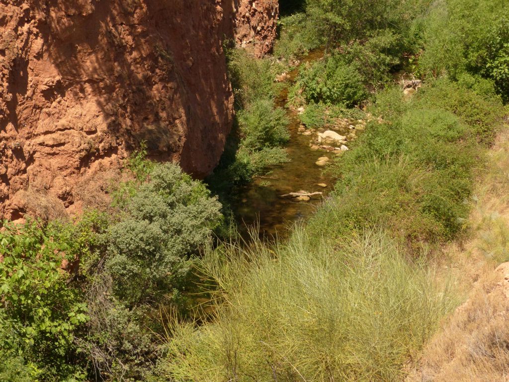 En algunos tramos la dinámica de la reserva natural fluvial Cabecera de los ríos Salobre y Arjonilla (o Angorrilla) genera taludes verticales en las márgenes