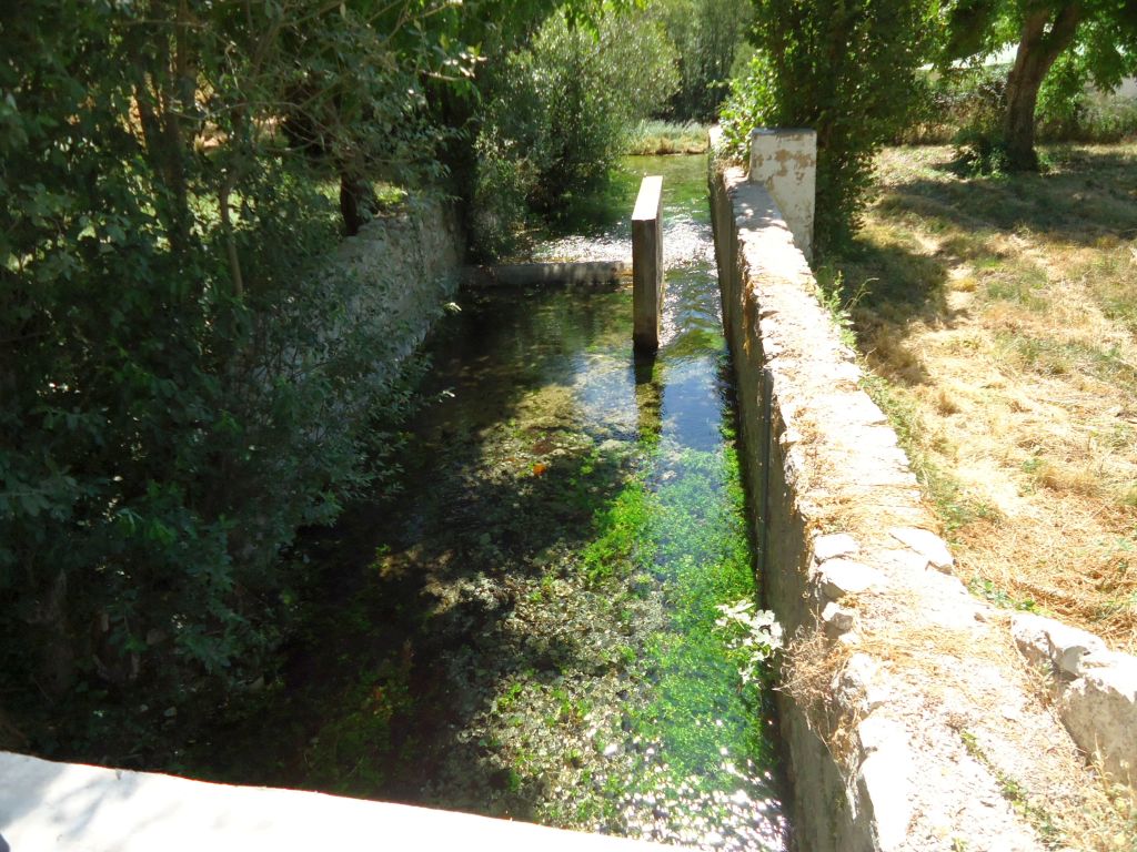 Estación de aforo en la Natividad agua abajo de la confluencia entre las descargas del manantial Pedro Jiménez y la Natividad