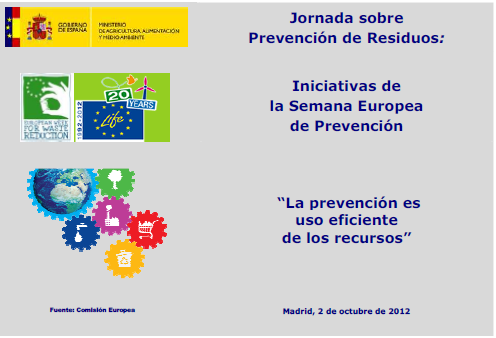 PNG Imagen sobre las jornadas de prevención de residuos octubre 2012