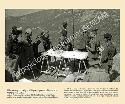 El Estado Mayor con el General Miaja en el puerto de Navacerrada.
Ofensiva de la Granja.
António Passaporte, mayo-junio de 1937. Fonfo fotográfico general Walter.
Archivo de las Brigadas Internacionales. Archivo Histórico Provincial de Albacete.