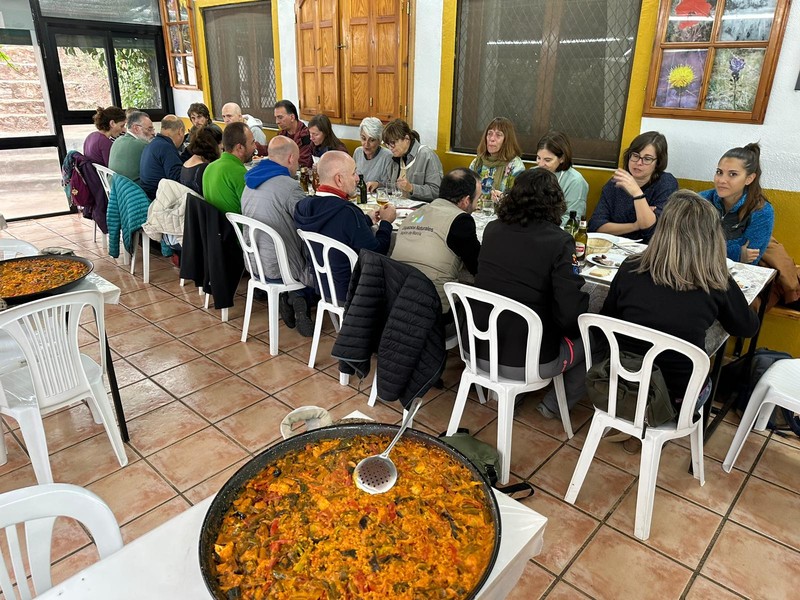 Comida en el restaurante del Espacio Natural