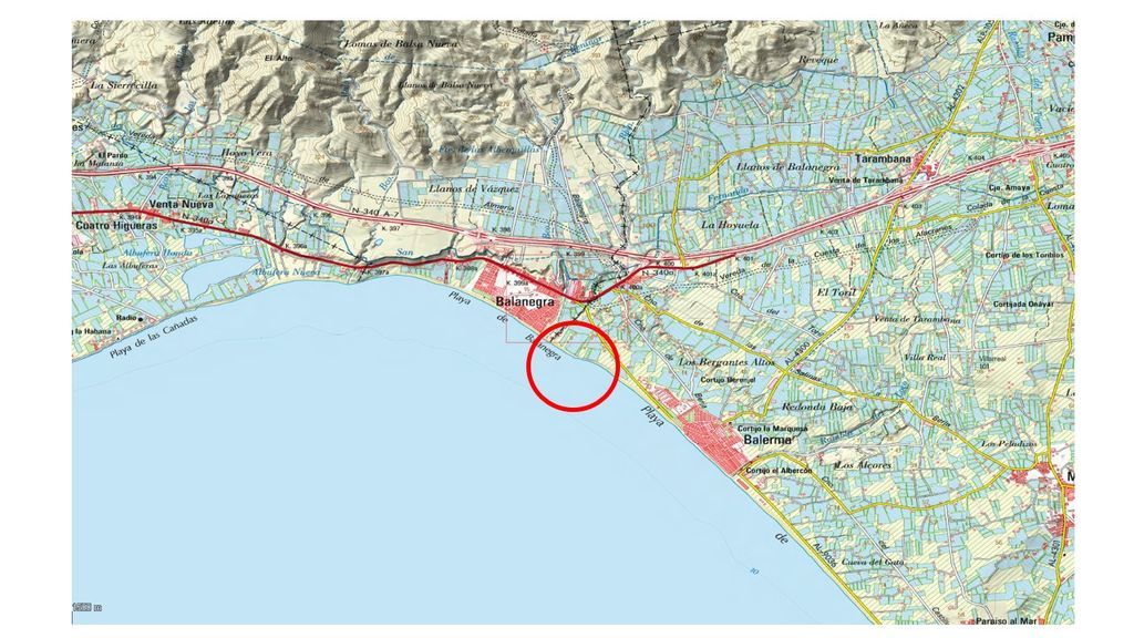 Plano de situación Las Cuevecillas-Balerma