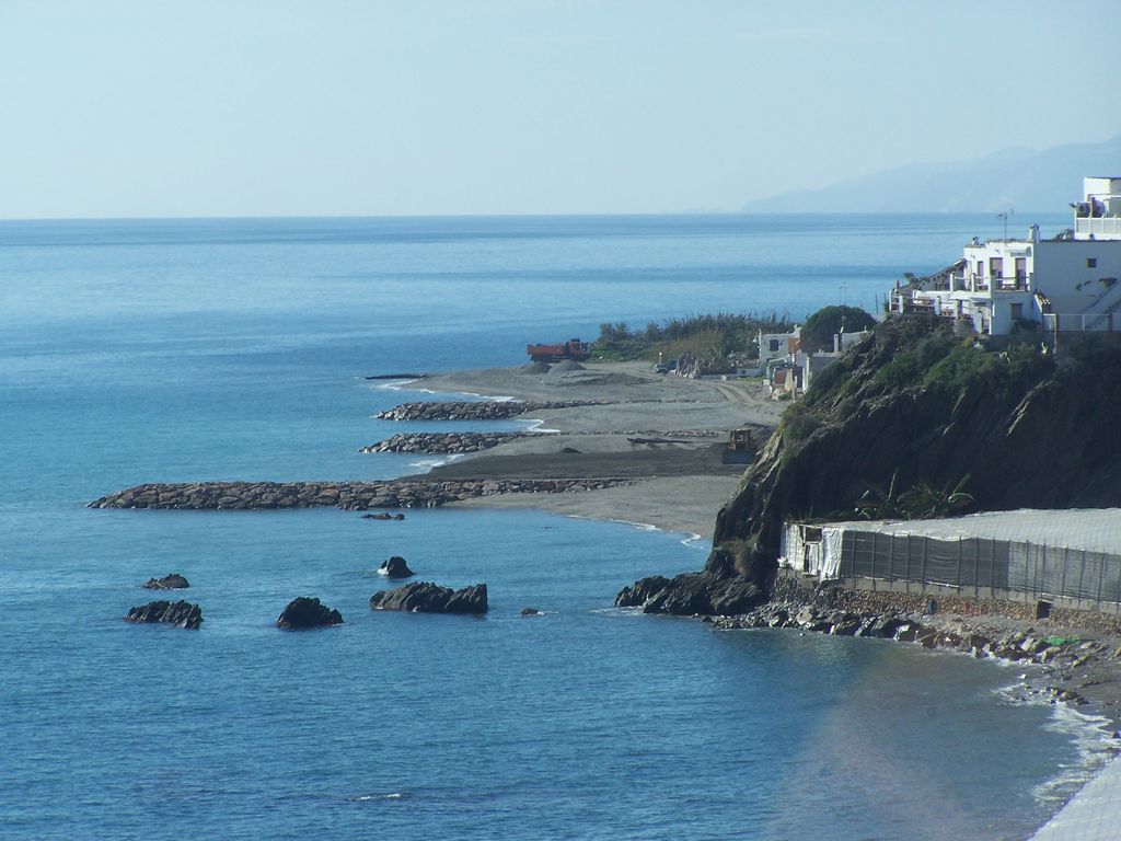 Playa de Guainos Bajos (Durante las obras)