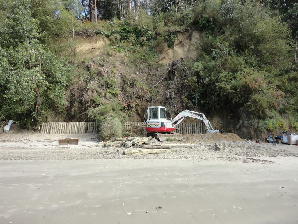 Río Sandeu. Durante las obras