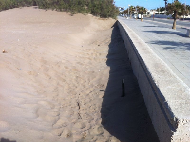 Reperfilado de la playa de Riomar (TM Deltebre. Antes de las obras) 