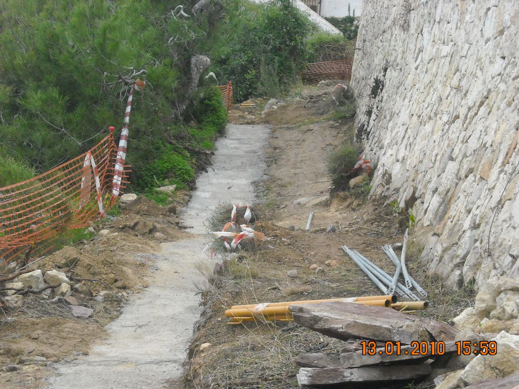 Actuaciones en la cala Llobella (durante)