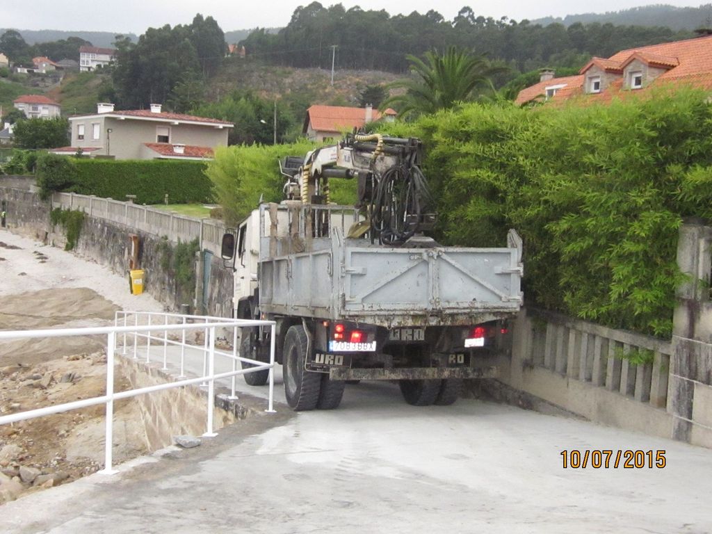 Rampa en playa Chancelas. Después de las obras