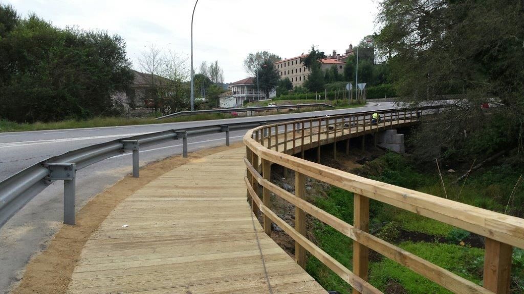 Senda en O Rial (T.M. de Vilagarcía de Arousa). Después de las obras