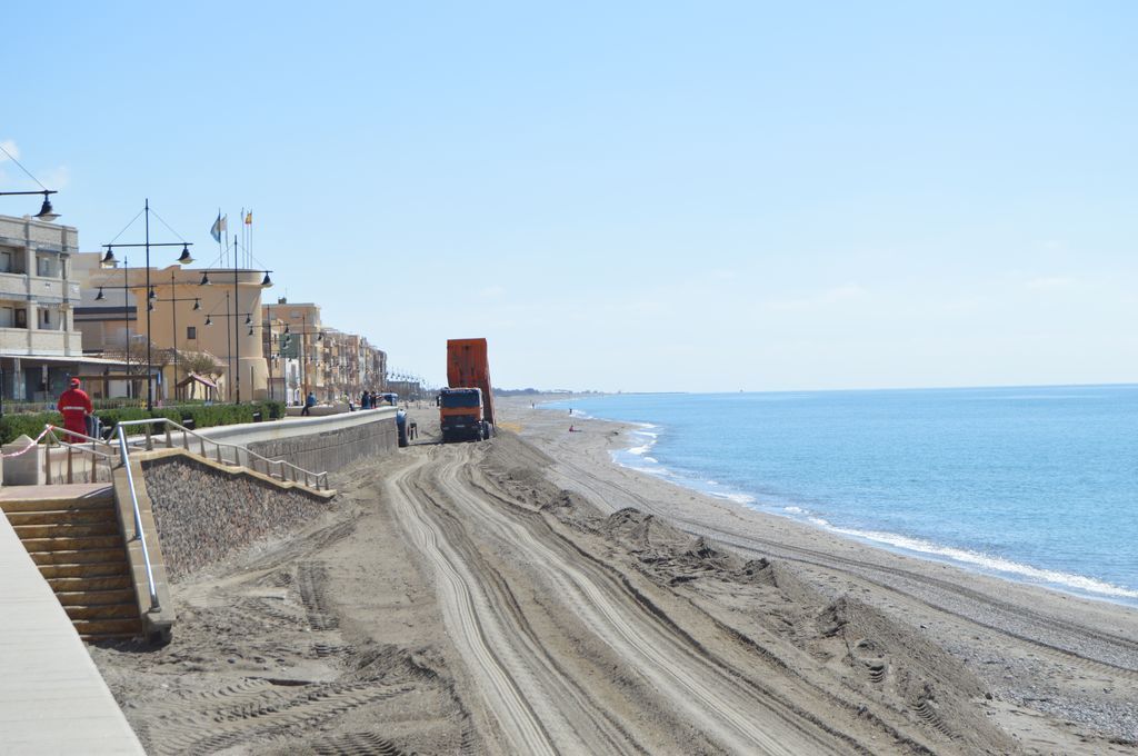 Playa de Balerma (Durante las obras)