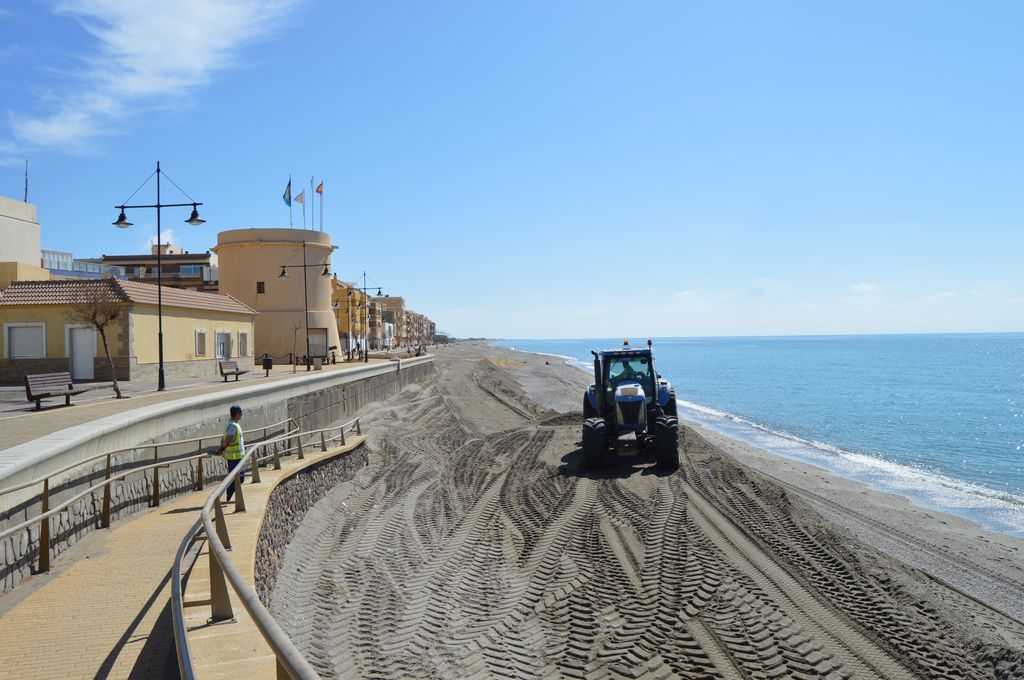 Playa de Balerma (Durante las obras)