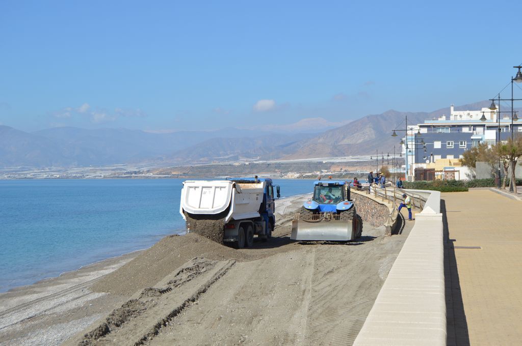 Playa de Balerma (Durante las obras)