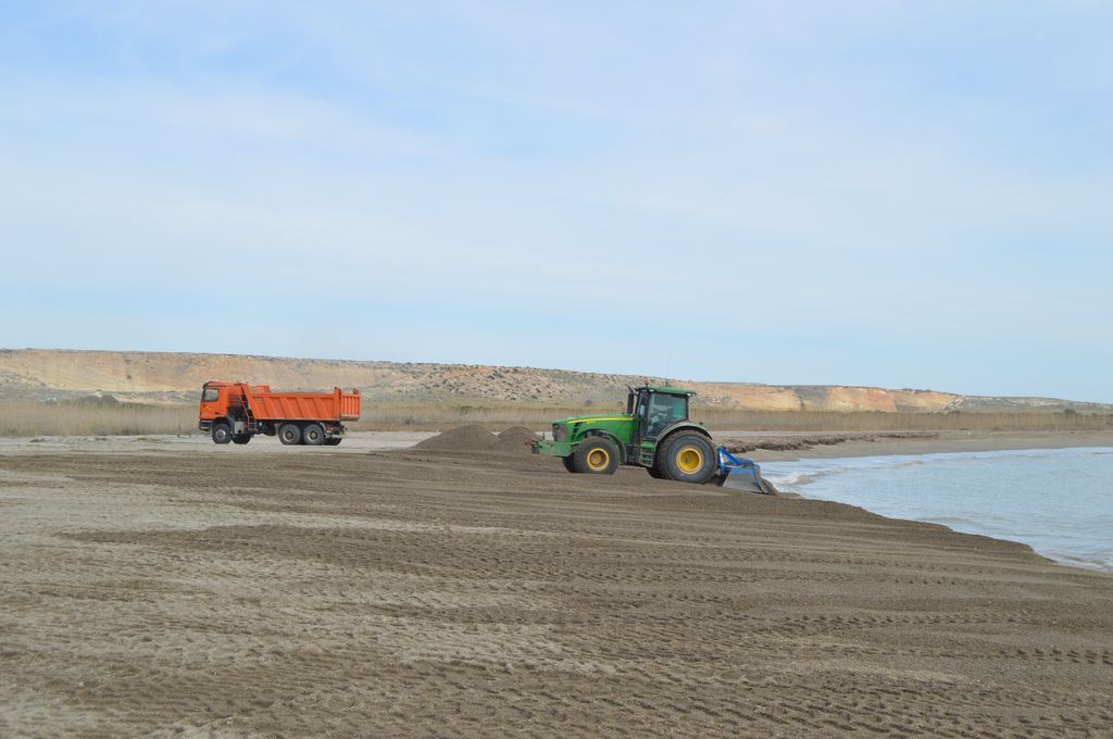 Playa de Almerimar (Durante las obras)