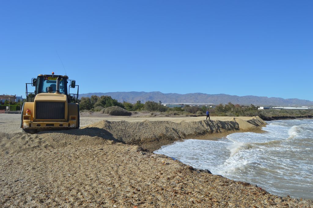 Playa de El Perdigal (Durante las obras)