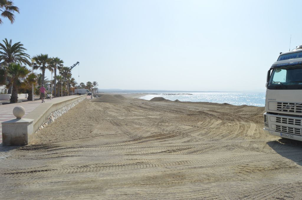 Playa de Costacabana (Durante las obras)