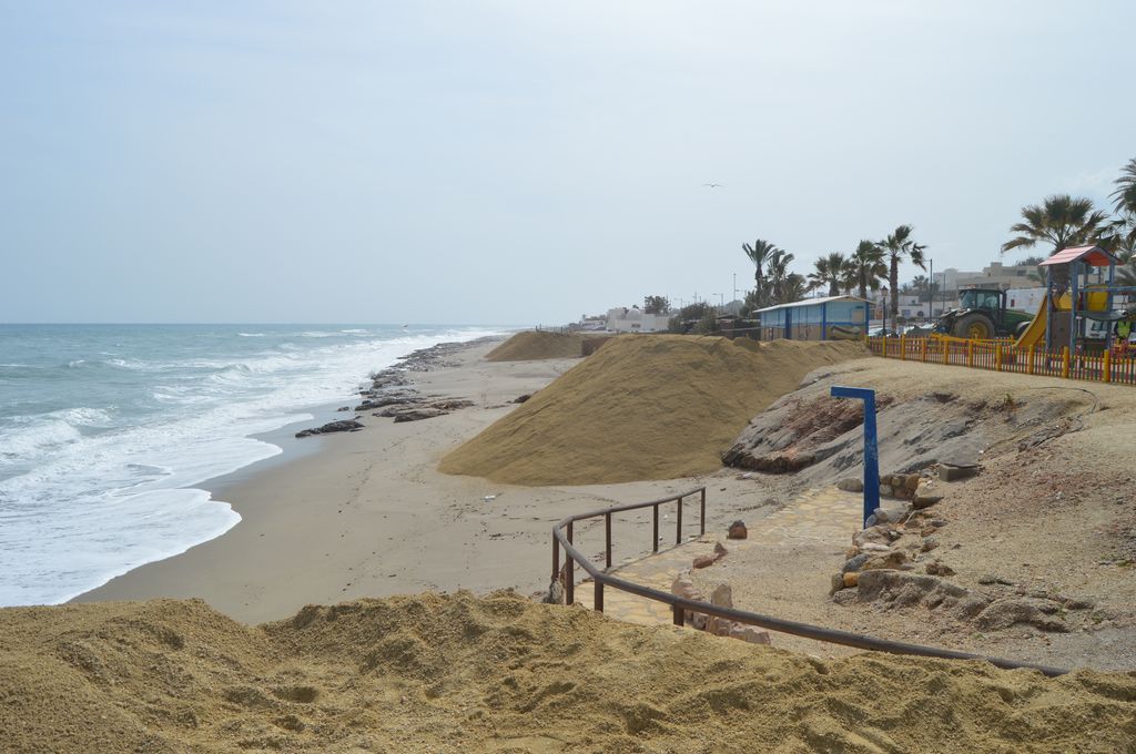 Playas de Mojácar (Durante las obras)