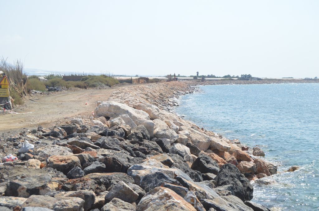 Playa de La Vega de Adra (Durante las obras)