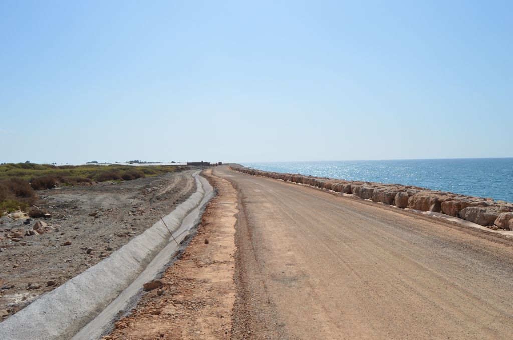 Escollera Vega de Adra (Durante las obras)