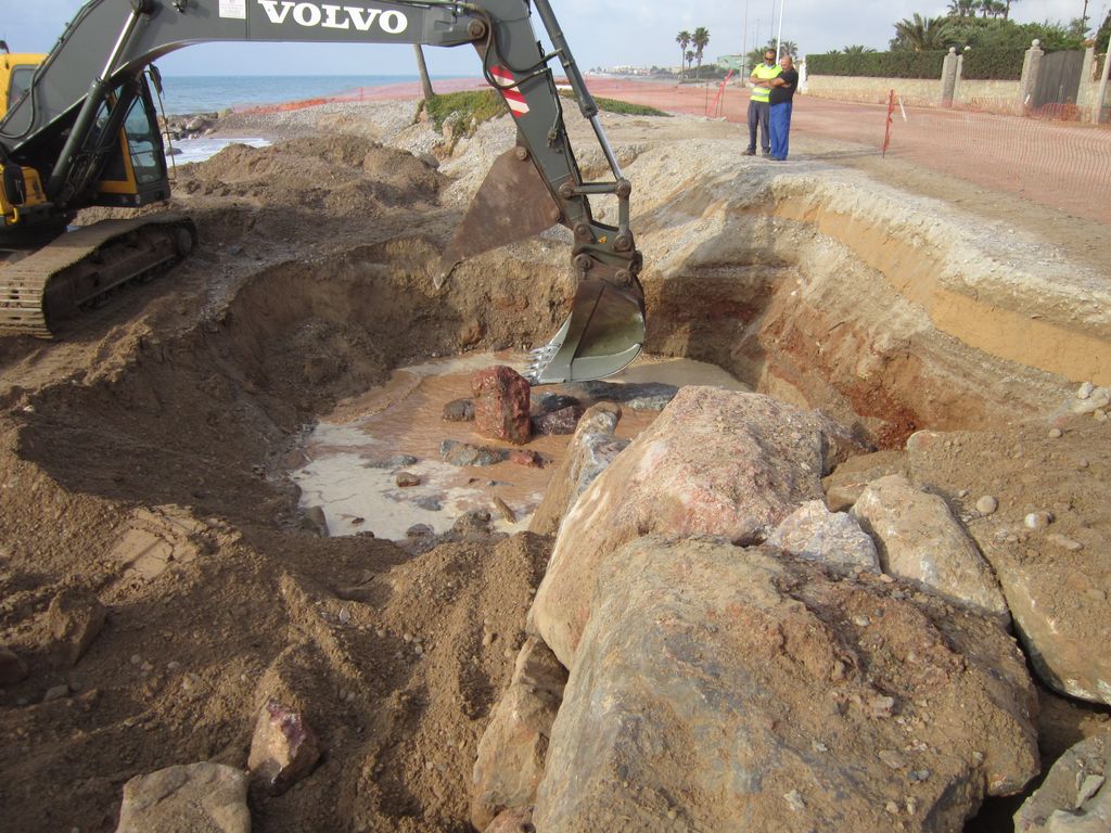 Mantenimiento y conservación de la costa de Castellón (Nules) - Durante de las obras