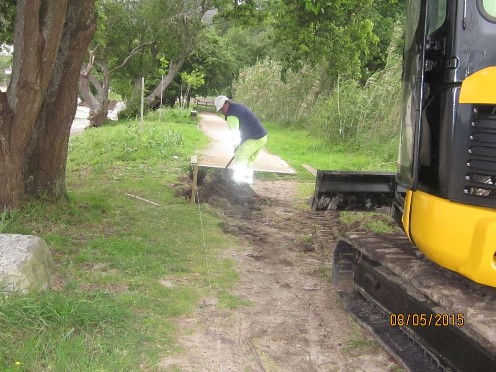 Senda en O Laño (T.M. de Poio). Durante las obras