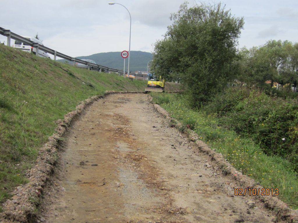 Senda en el río Tamuxe (T.M. de O Rosal): Durante las obras