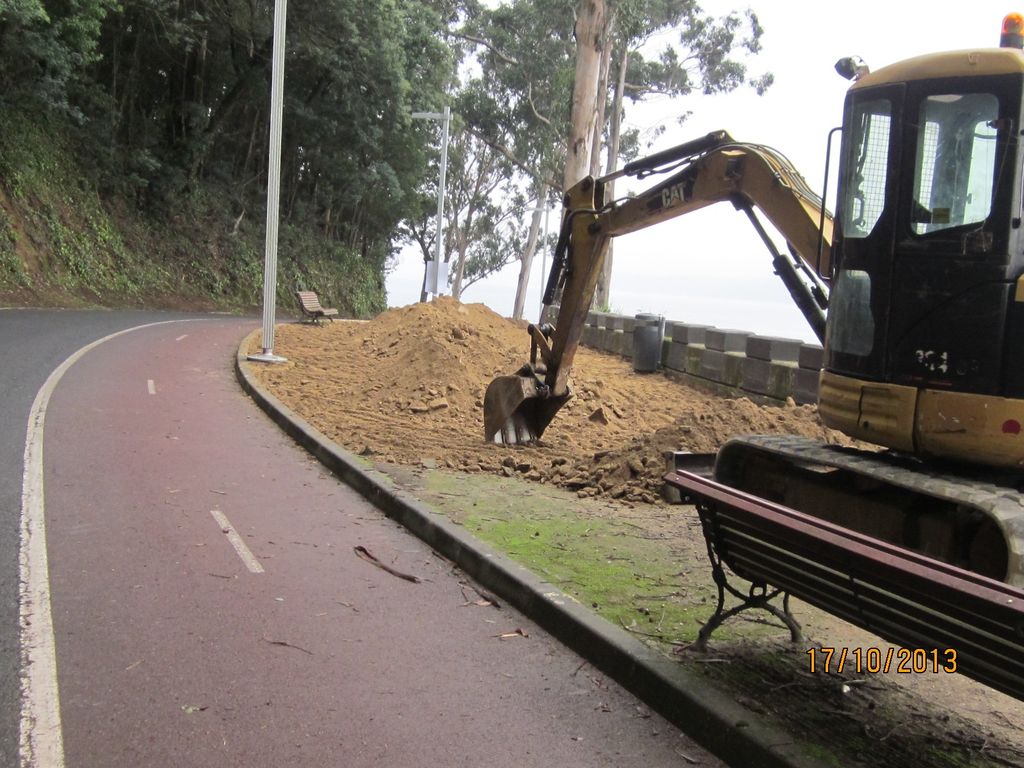 Paseo de Portocelo, Fase 2 (T.M. de Marín). Durante las obras