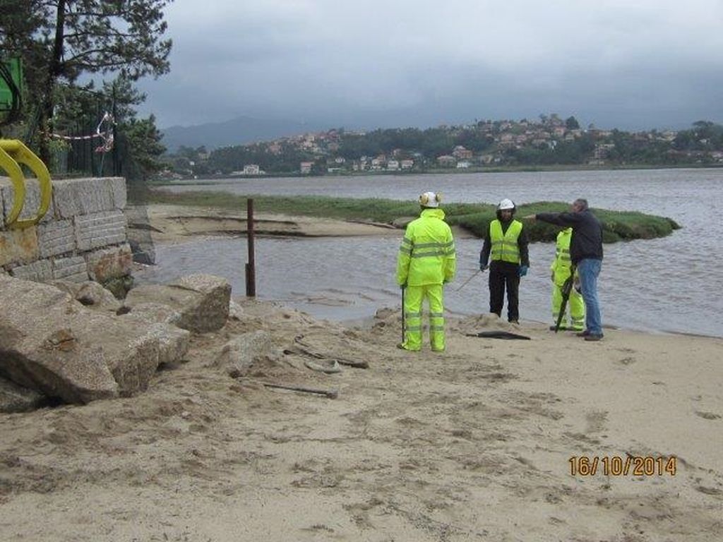 Camping de Baiona (T.M. de Baiona). Durante las obras