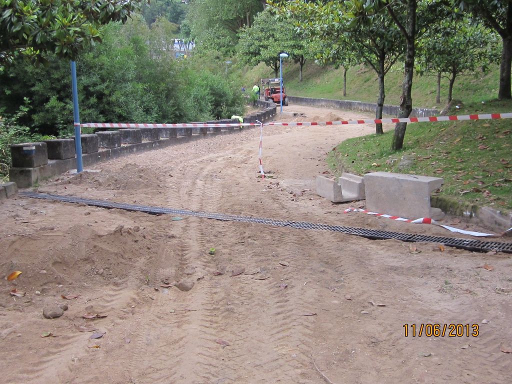 Paseo de Portocelo, Fase 1 (T.M. de Marín). Durante las obras