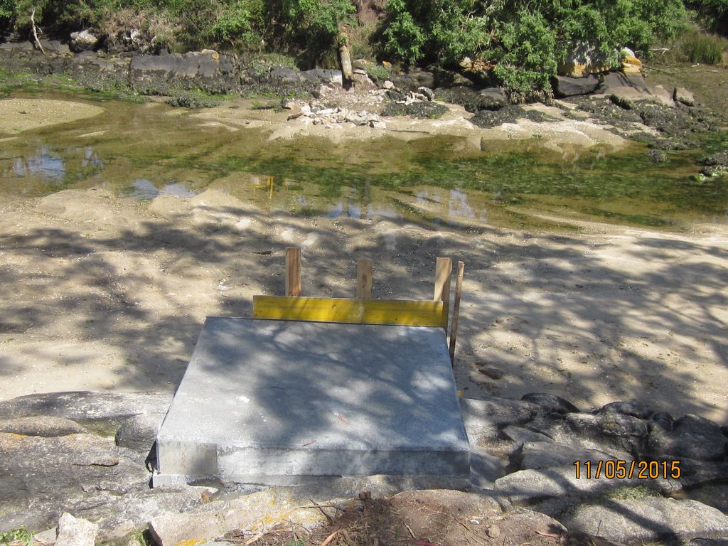 Ensenada de O Esteiro (T.M. de O Grove). Durante las obras