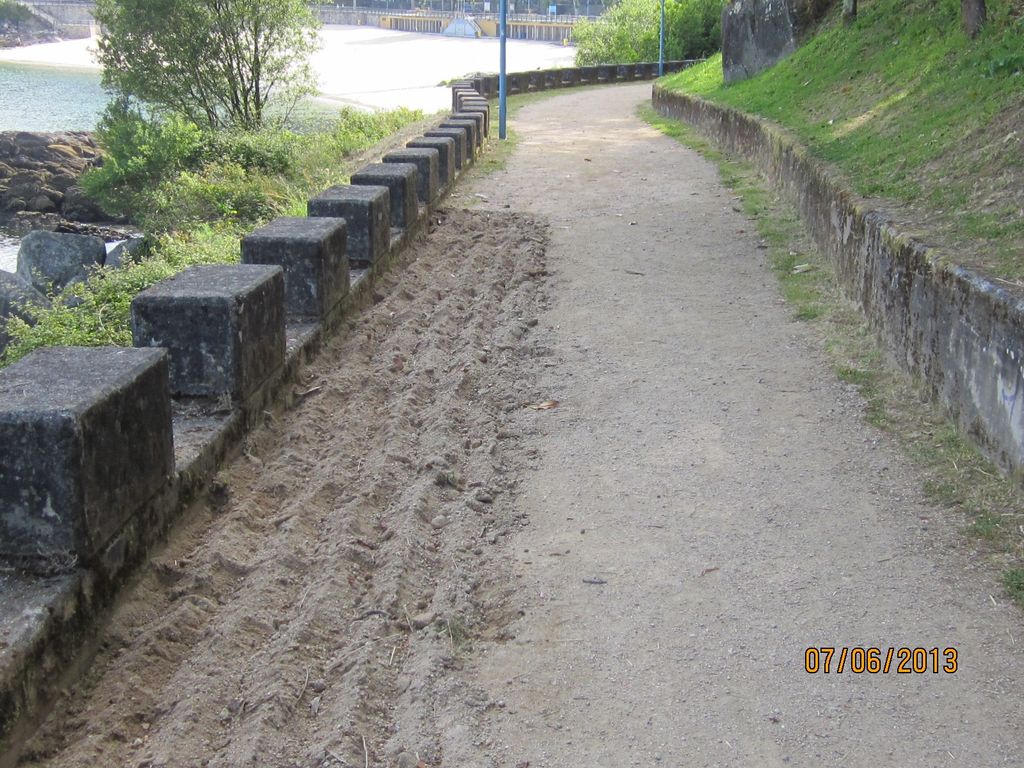 Paseo de Portocelo, Fase 1 (T.M. de Marín). Durante las obras