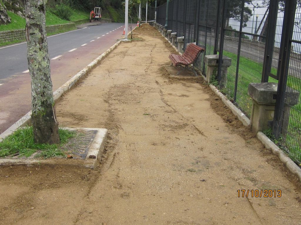 Paseo de Portocelo, Fase 2 (T.M. de Marín). Durante las obras