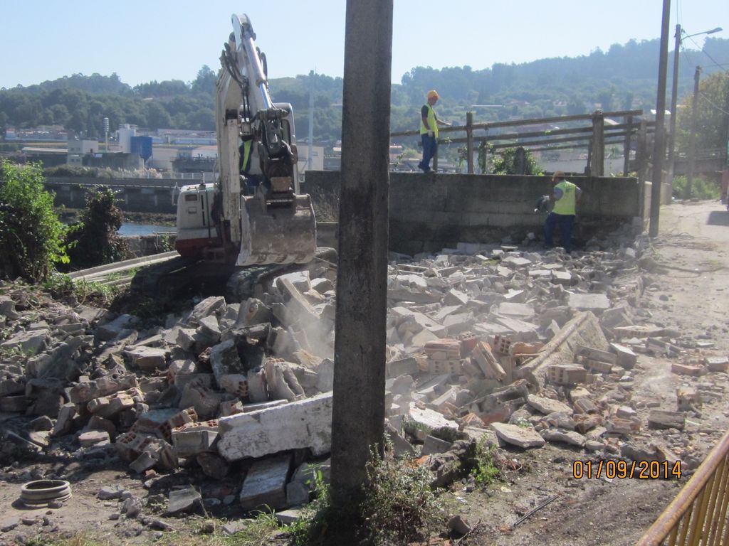 O Cabo (T.M. de Pontevedra). Durante las obras