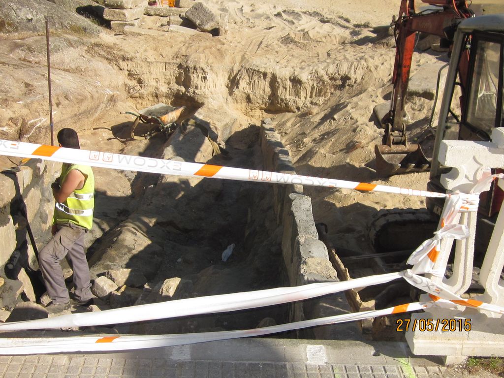 Senda de conexión entre Vilariño y Aldán (T.M. de Cangas). Durante las obras