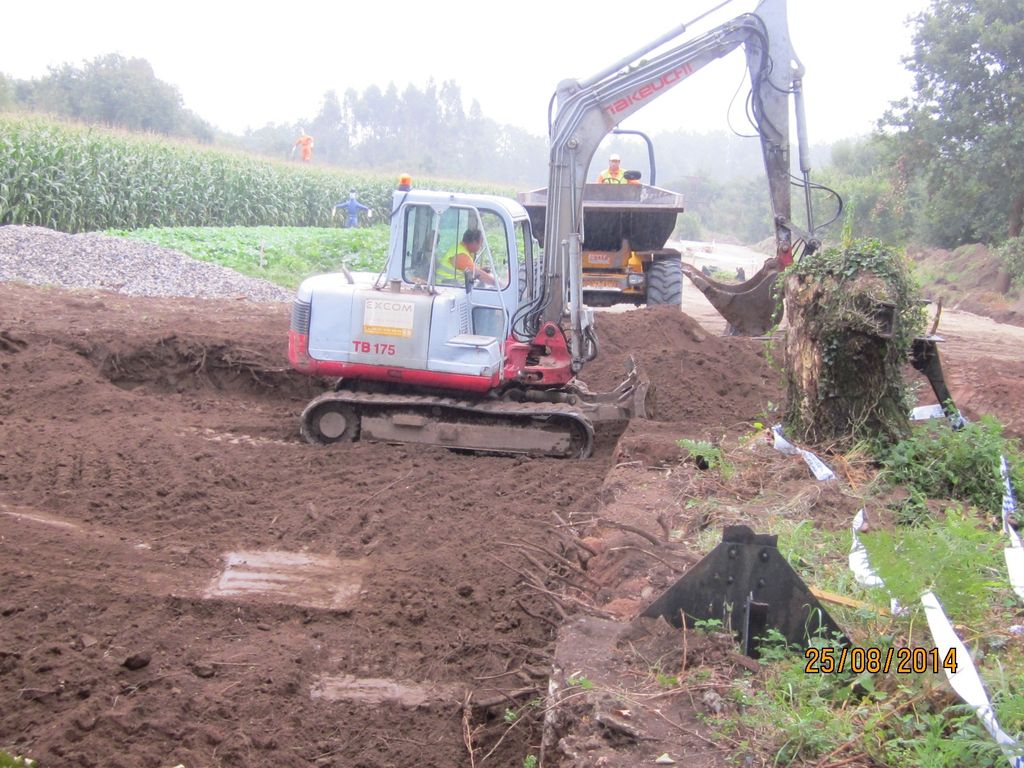 Río Ulla (T.M. de Valga). Durante las obras