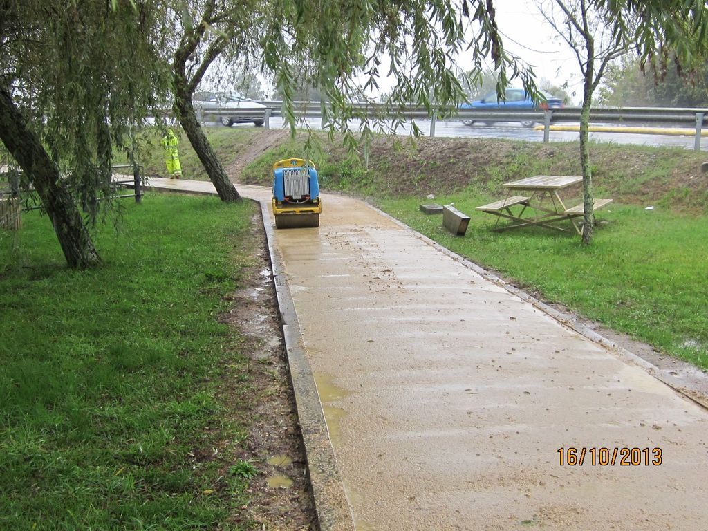 Senda en el río Tamuxe (T.M. de O Rosal): Durante las obras