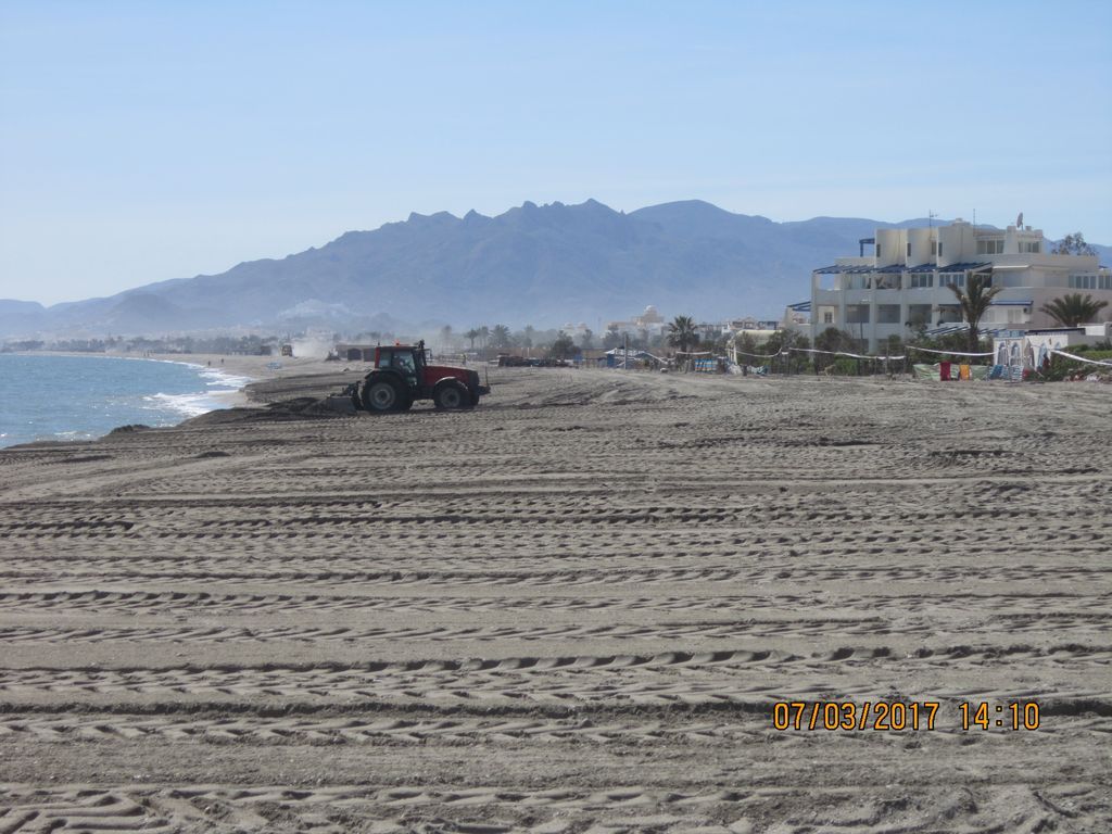 Playazo de Vera (Durante las obras)