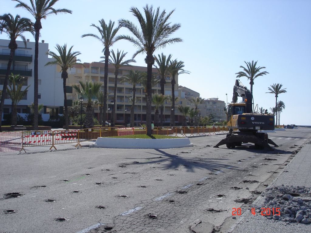 Durante las obras de La Charca