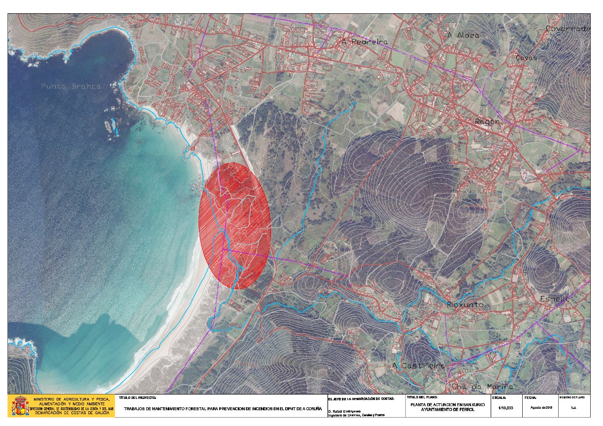 Planos de localización de las actuaciones. Ferrol