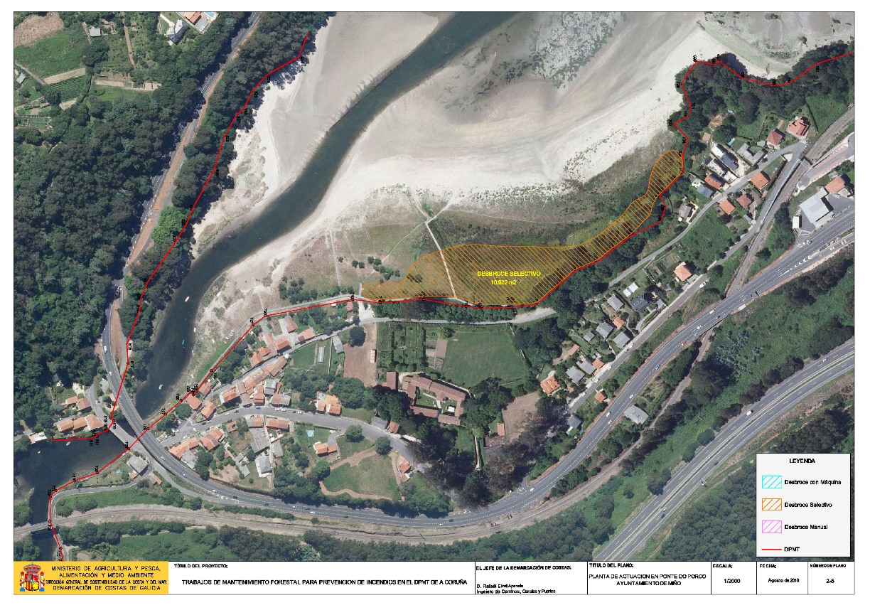 Planos de localización de las actuaciones. Miño