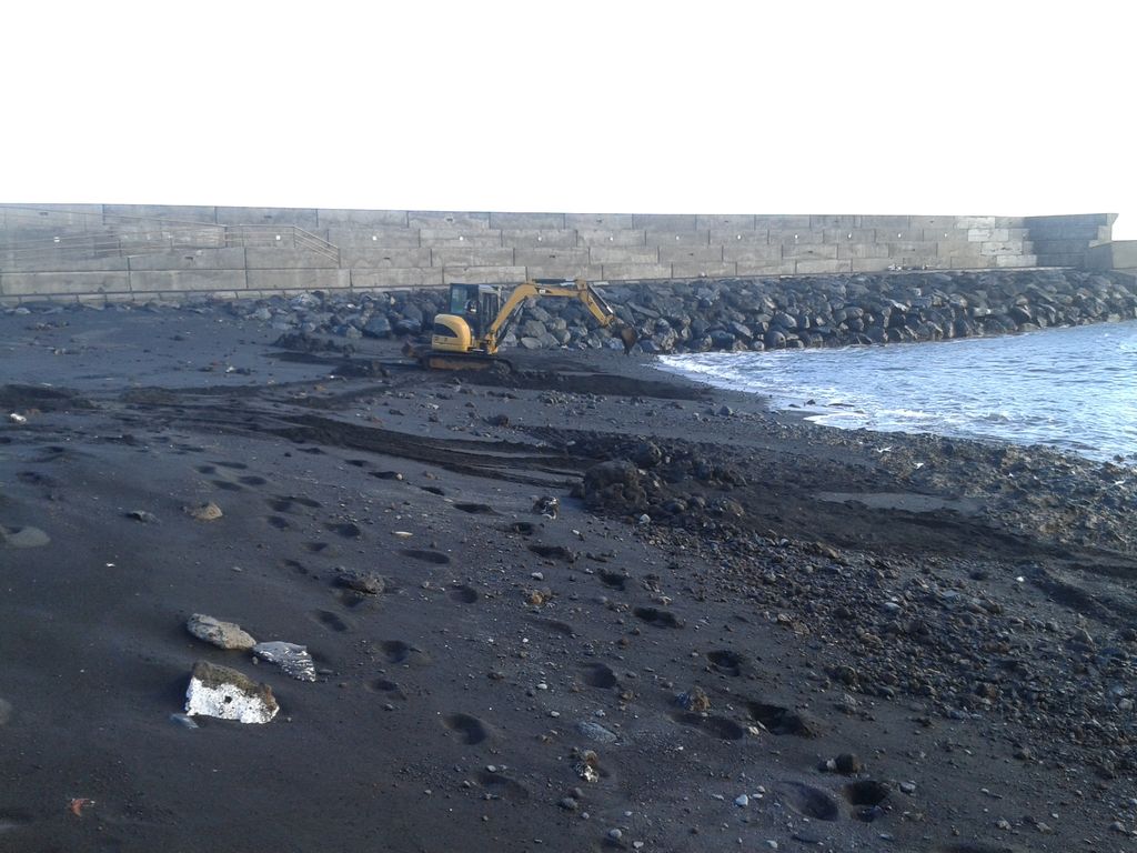 La Palma - Puerto Espíndola (Limpieza de playa). Antes de las obras