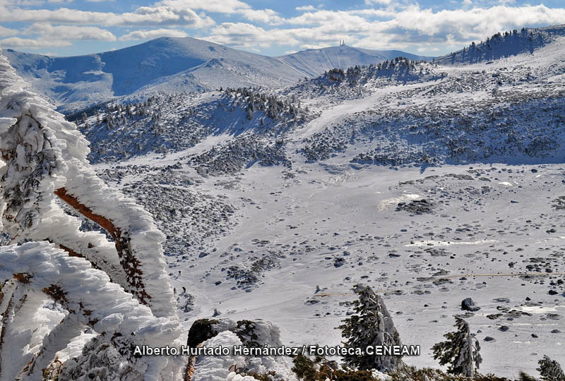 Durante el invierno se producen grandes nevadas en las partes altas de la sierra.