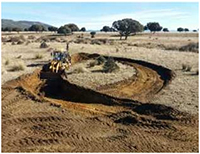 Excavación de charcas en el Parque Nacional de Cabañeros