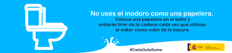 No uses el inodoro como papelera. #CadaGotaSuma