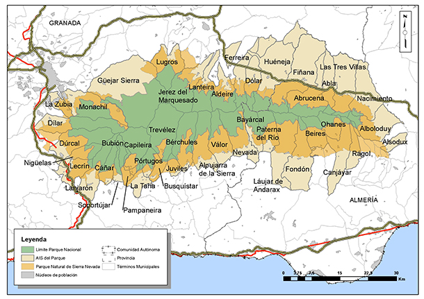 Área de influencia socioeconómica del Parque Nacional de Sierra Nevada