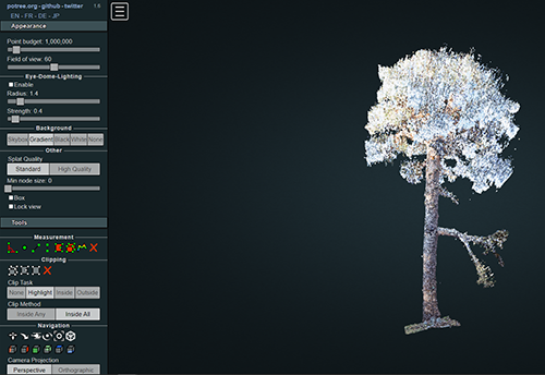 Interfaz arbolado 3d